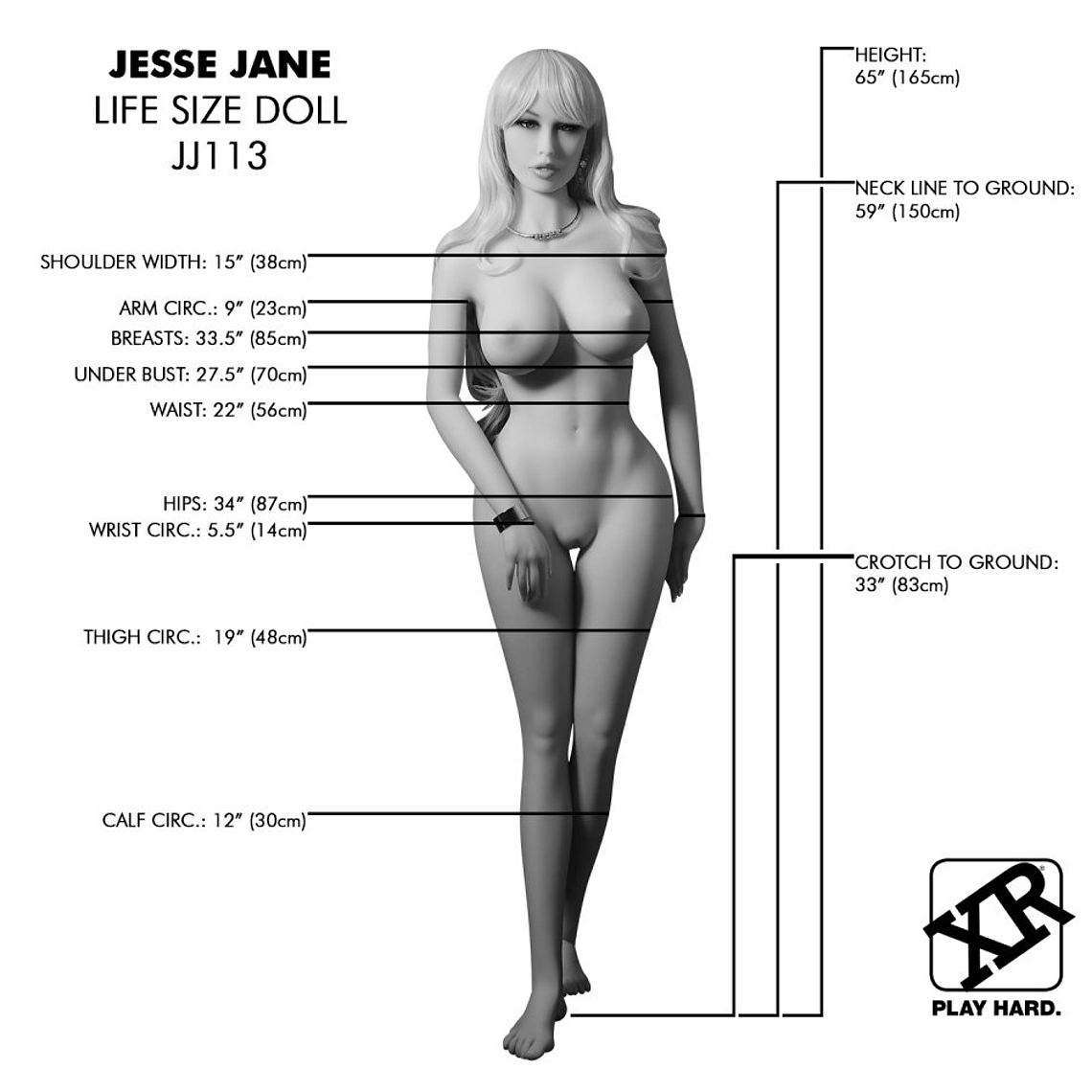 Muñeca sexual Jesse Jane de tamaño real, réplica de la estrella porno. 14