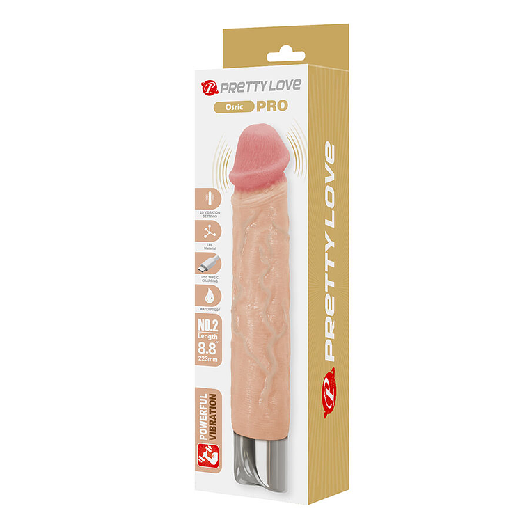 Vibrador Realista Osric Pro Pretty Love Flexível 10 Funções 10