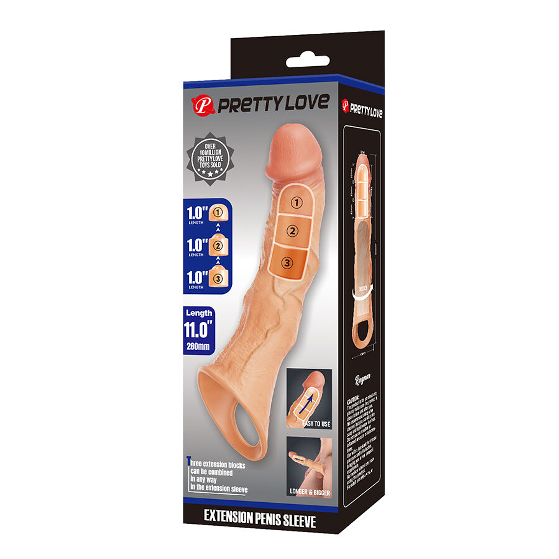 Funda extensora Ragnar Pretty Love con 3 inserciones transparentes ajustables. 9