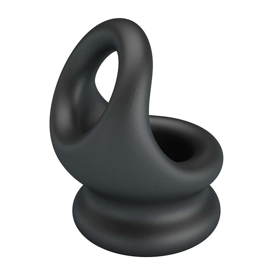 Anel Peniano e Escrotal Oberon Crazy Bull Silicone Preto 4
