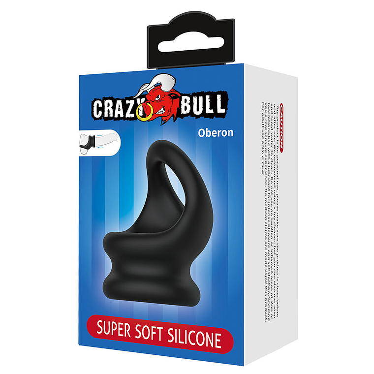 Anel Peniano e Escrotal Oberon Crazy Bull Silicone Preto 7