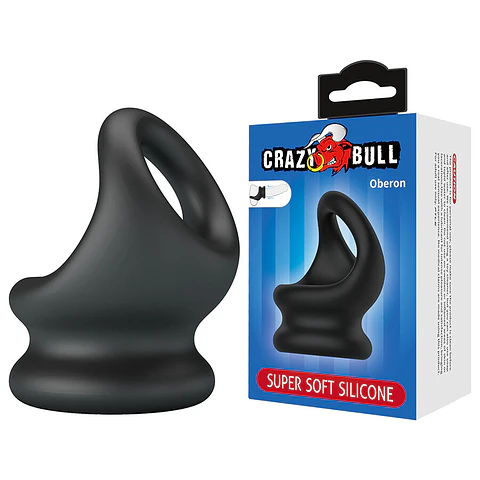 Anel Peniano e Escrotal Oberon Crazy Bull Silicone Preto