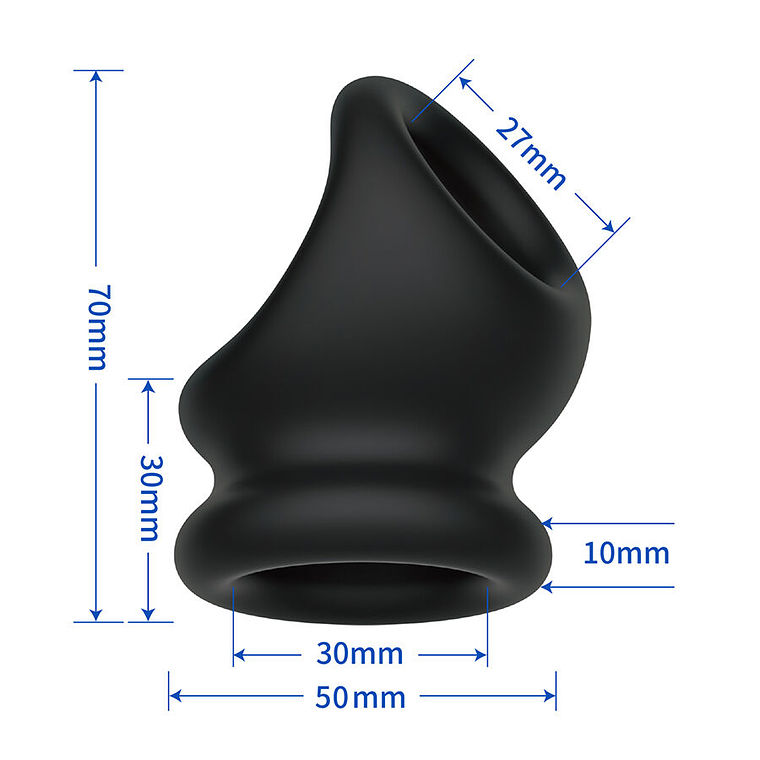 Anel Peniano e Escrotal Oberon Crazy Bull Silicone Preto 6