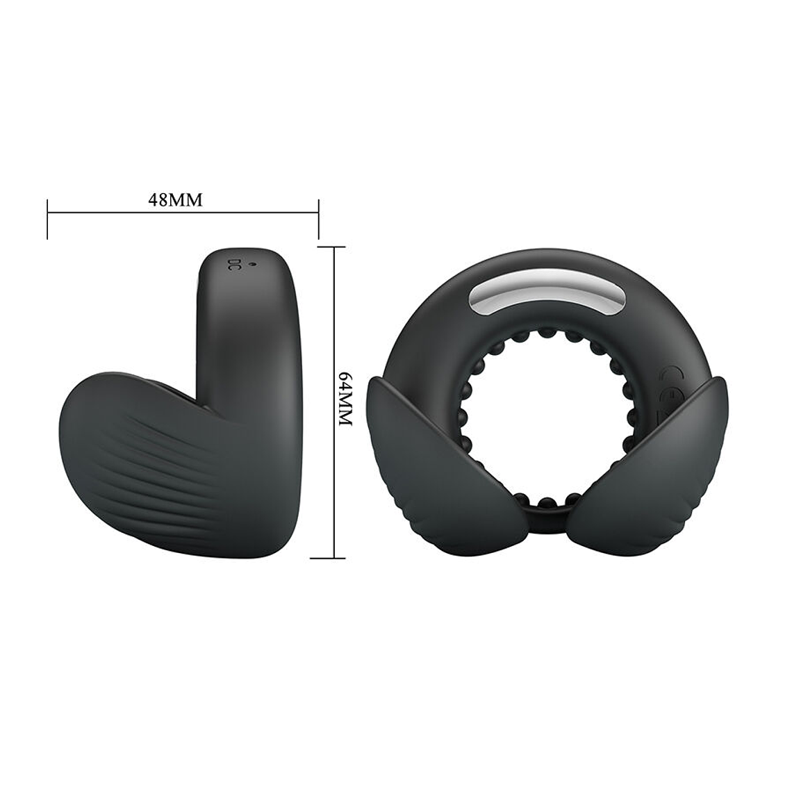 Anillo doble para pene Quentin Pretty Love con vibrador y 10 modos 10