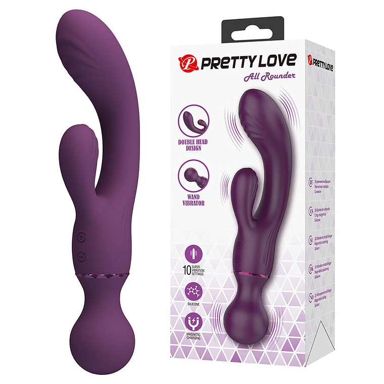 Vibrador Coelho Roxo Pretty Love Ponto G com 10 Modos e USB 1