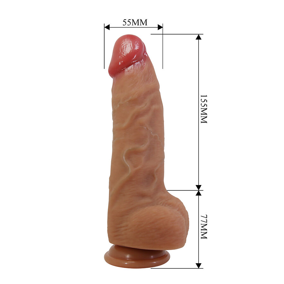 Dildo Realista Najm Pretty Love 23,2cm Silicone Aveludado com Ventosa 6