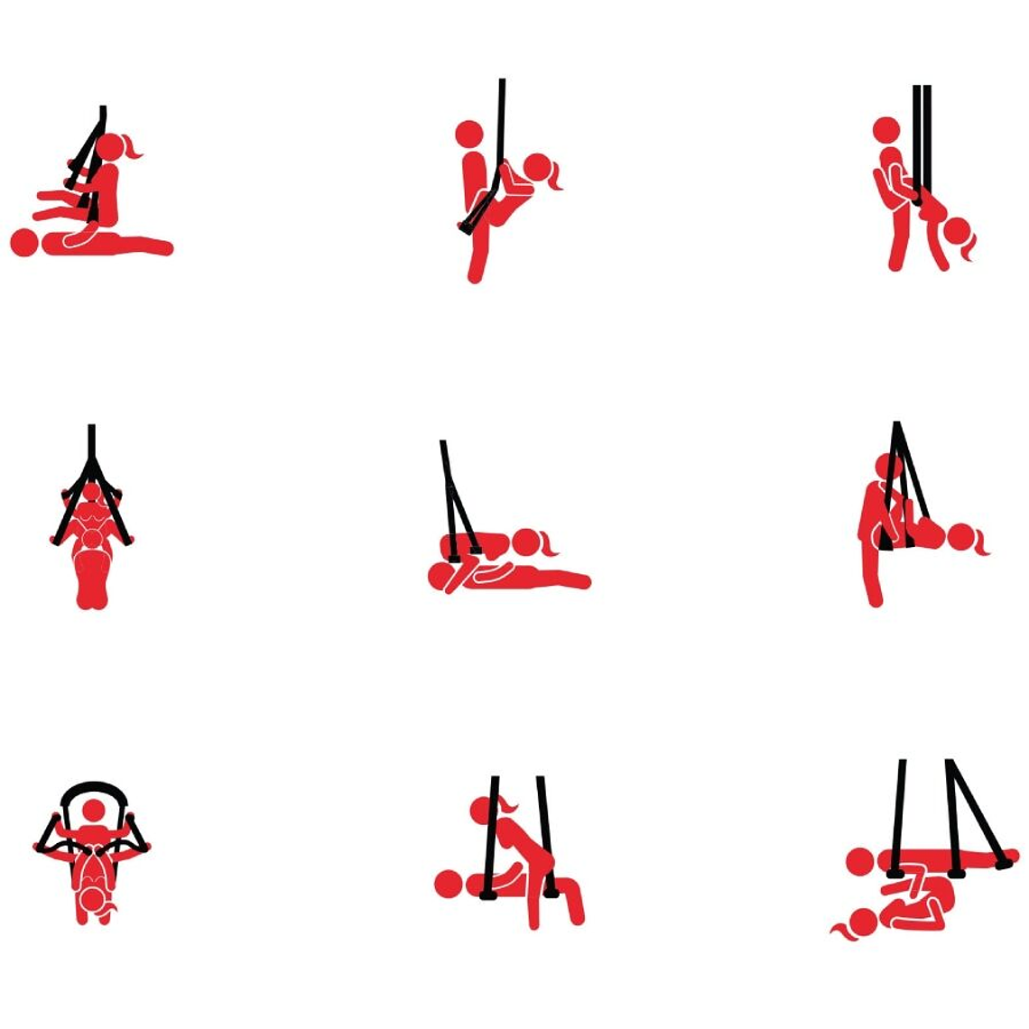 Baloiço Sexual Extreme Lovers Hidden Desire com Suporte Independente 180cm 7