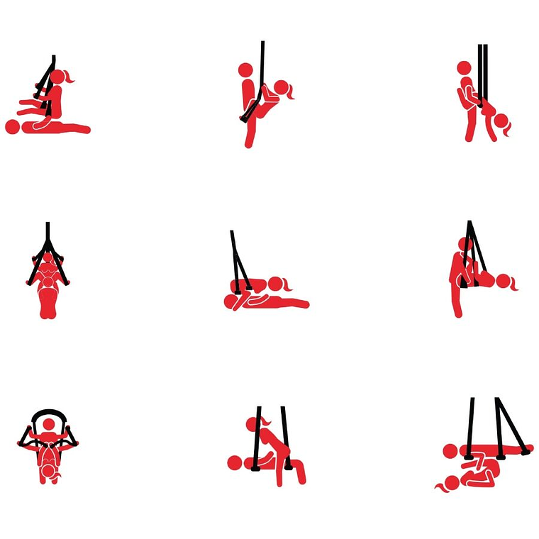 Baloiço Sexual Extreme Lovers Hidden Desire com Suporte Independente 180cm 7