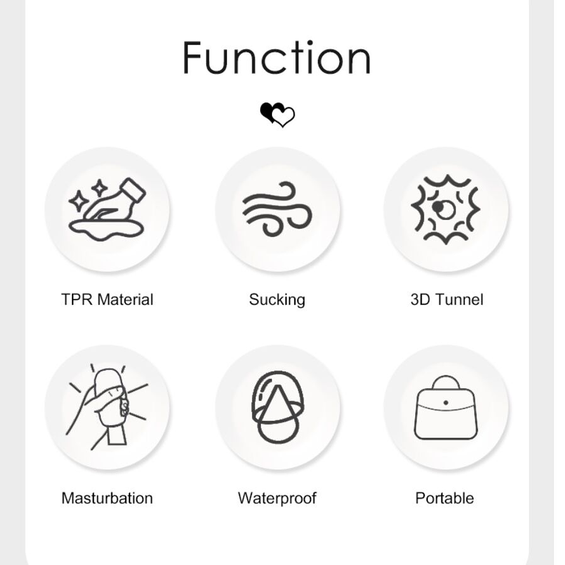 Masturbateur transparent à double entrée Cary Pretty Love avec textures 3D 4