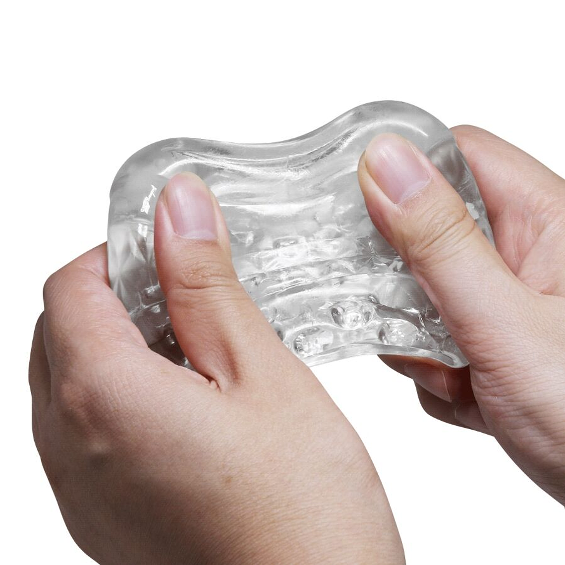 Masturbateur transparent à double entrée Cary Pretty Love avec textures 3D 2