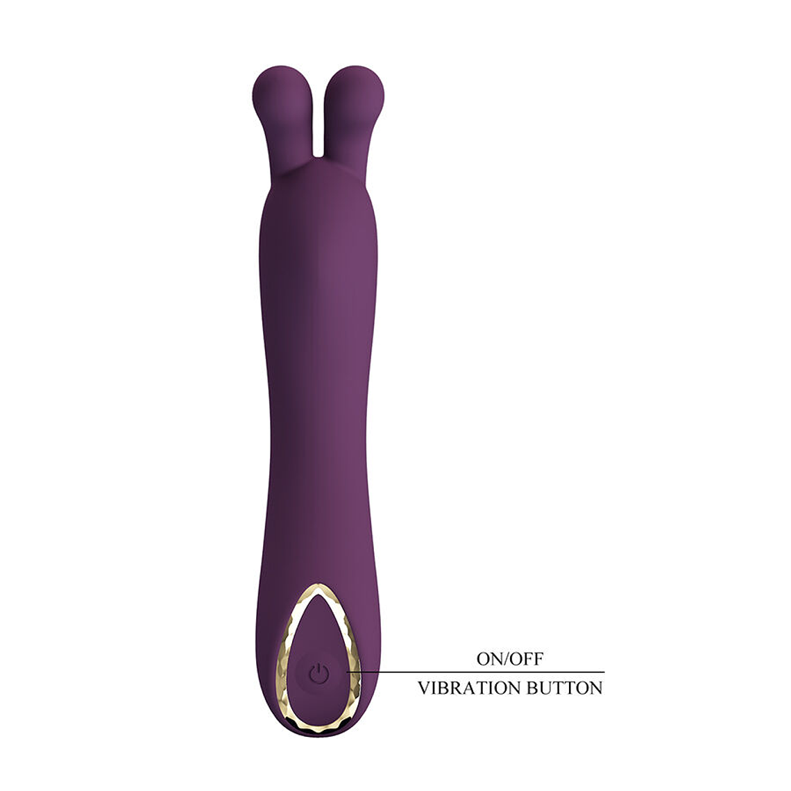 Vibrador DJ Rabbit Pretty Love morado para el punto G con anillo dorado, 10 modos. 5