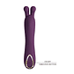 Vibrador DJ Rabbit Pretty Love morado para el punto G con anillo dorado, 10 modos. - Miniatura 5