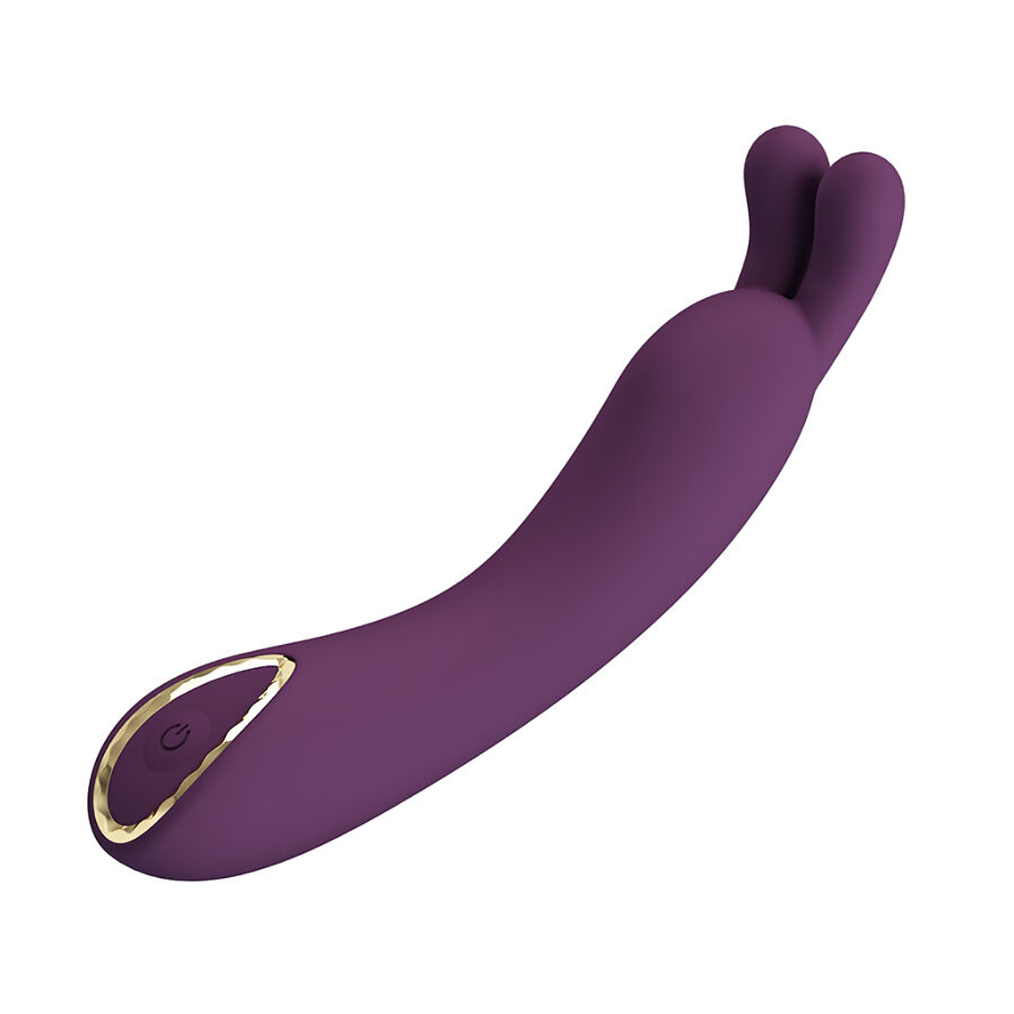 Vibrador DJ Rabbit Pretty Love morado para el punto G con anillo dorado, 10 modos. 3