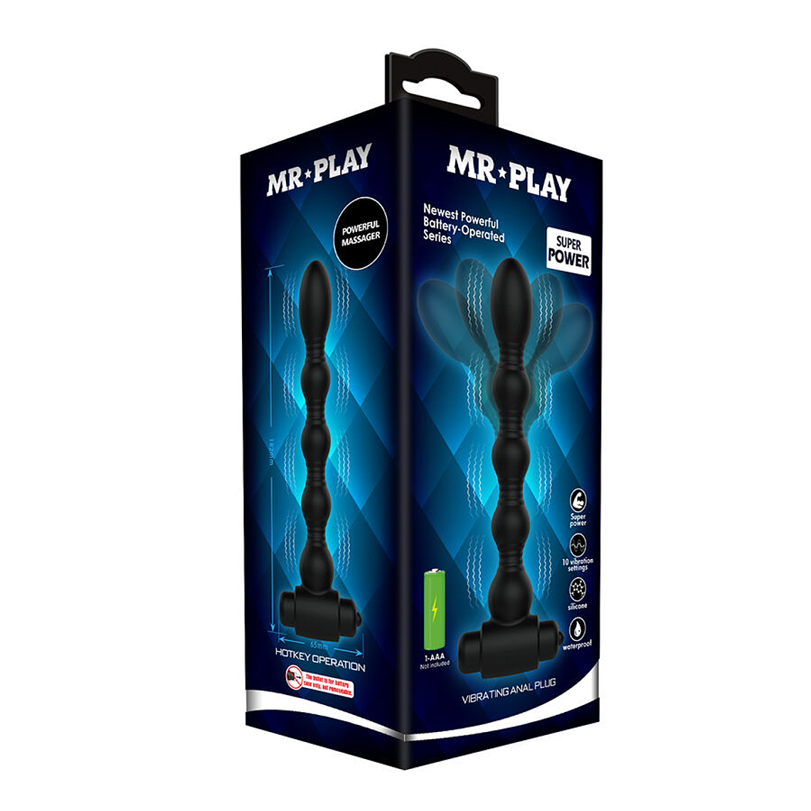 Mr Play Plug anal vibrant avec perles, 10 fonctions 6
