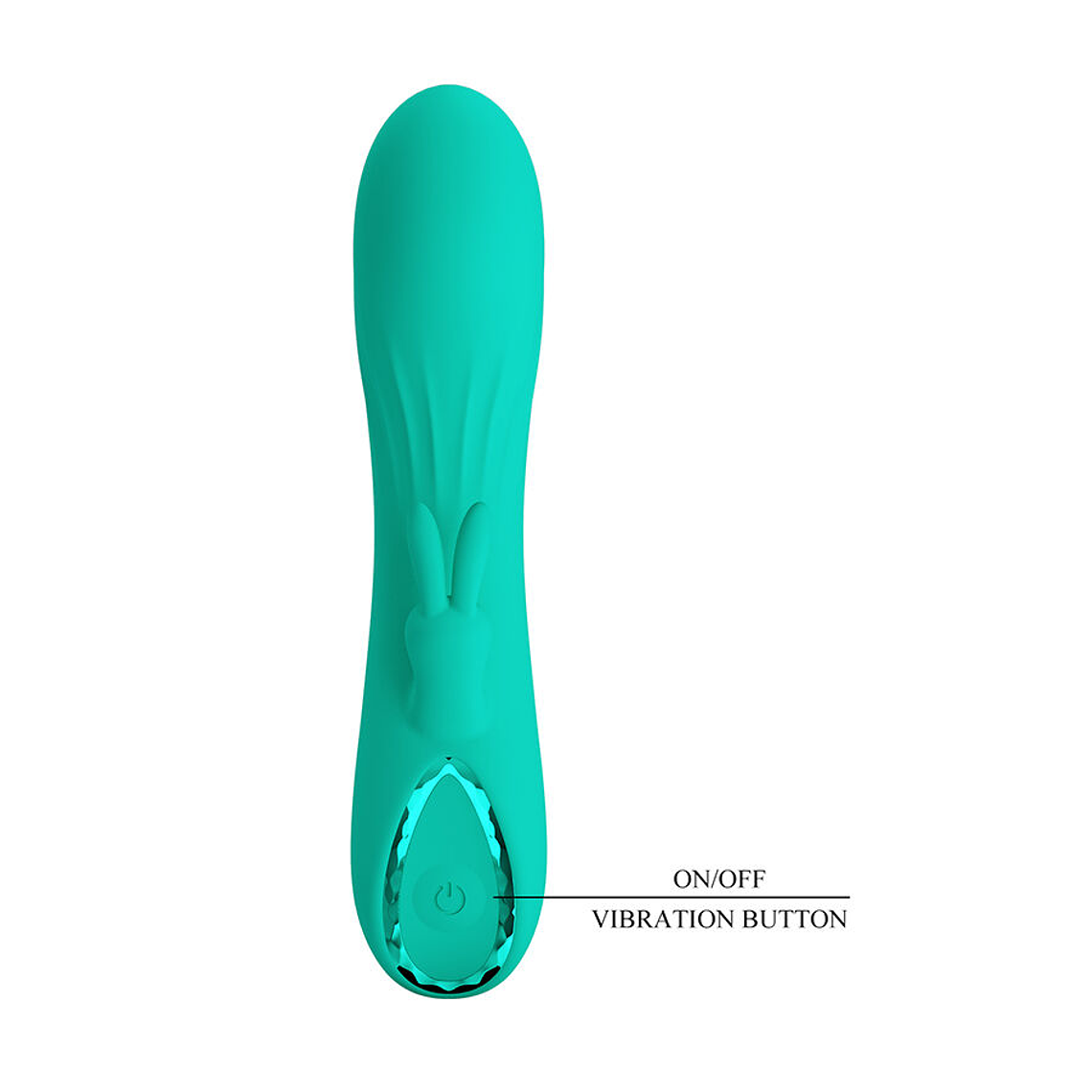 Vibromasseur point G Pretty Love Turquoise DJ Stick avec stimulateur clitoridien, 10 modes 3