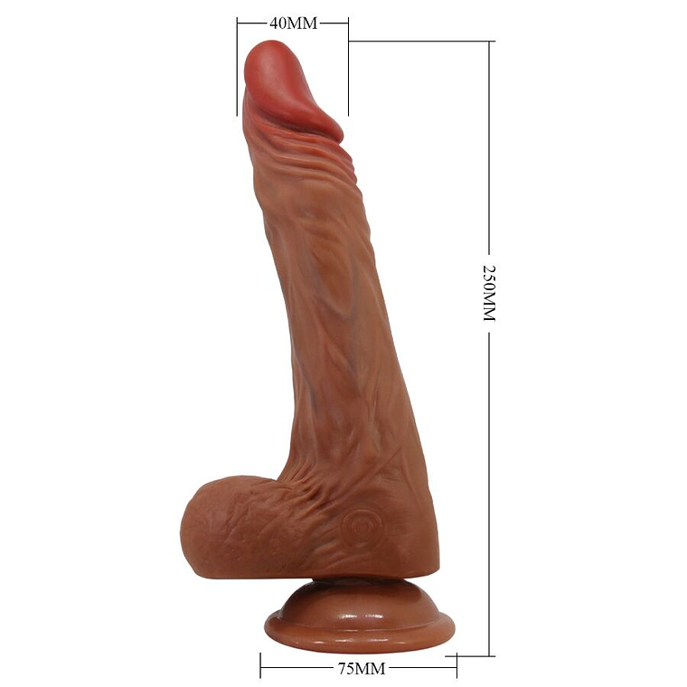 Dildo Realista Calisto Baile 24cm com Estocada Rotação e Vibração USB 9