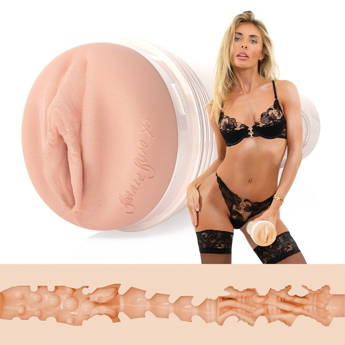 Masturbador Fleshlight Bonnie Blue Textura 1K Vagina Real Sensación Súper Piel 1