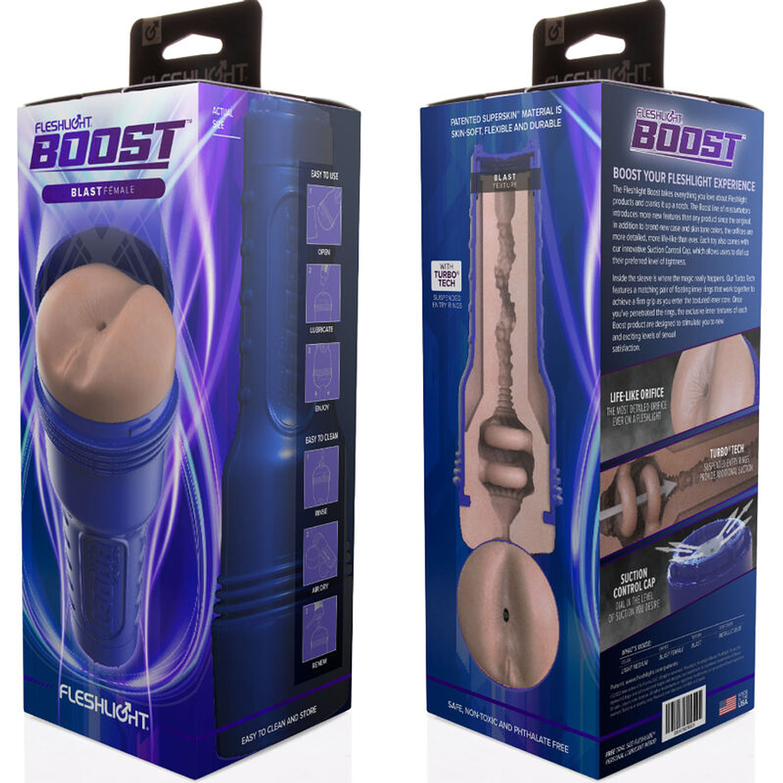 Masturbador Anal Fleshlight Boost Blast Turbo Tech Sucção Ajustável 7