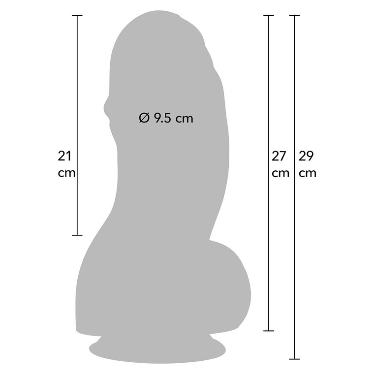 Dildo Fat Boys Inferno Hidden Desire 27cm 2,6kg com Ventosa 9,5cm Diâmetro 7