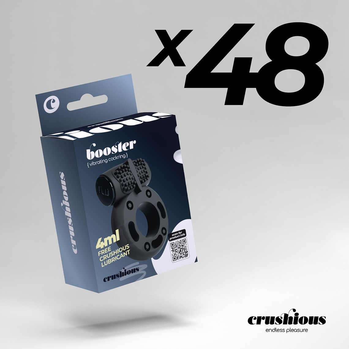 Anel Peniano Booster Crushious com Bala Vibratória Pack 48 Unidades 1