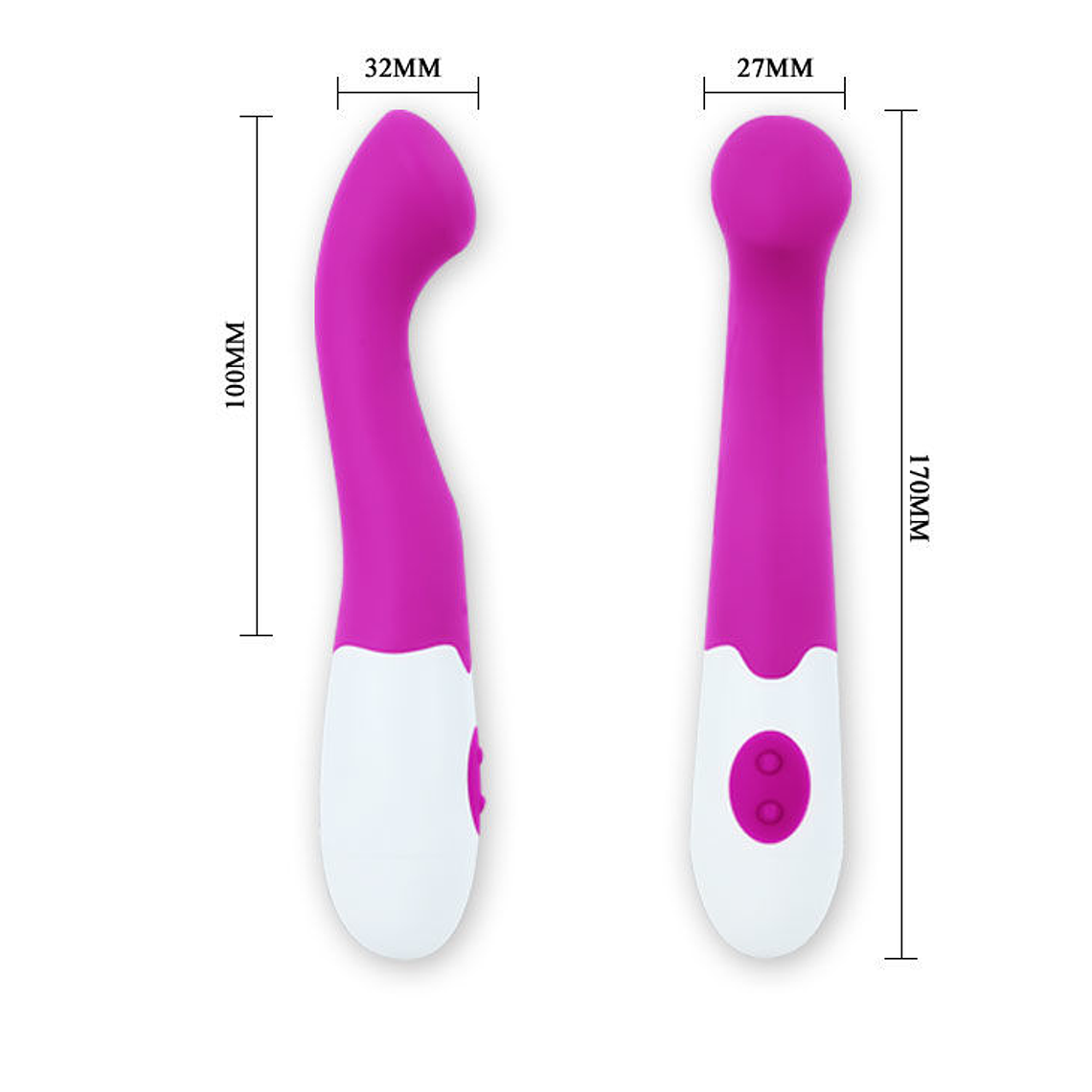 Vibrador Charles Pretty Love Lilás e Branco 30 Impulsos Silicone FDA 8