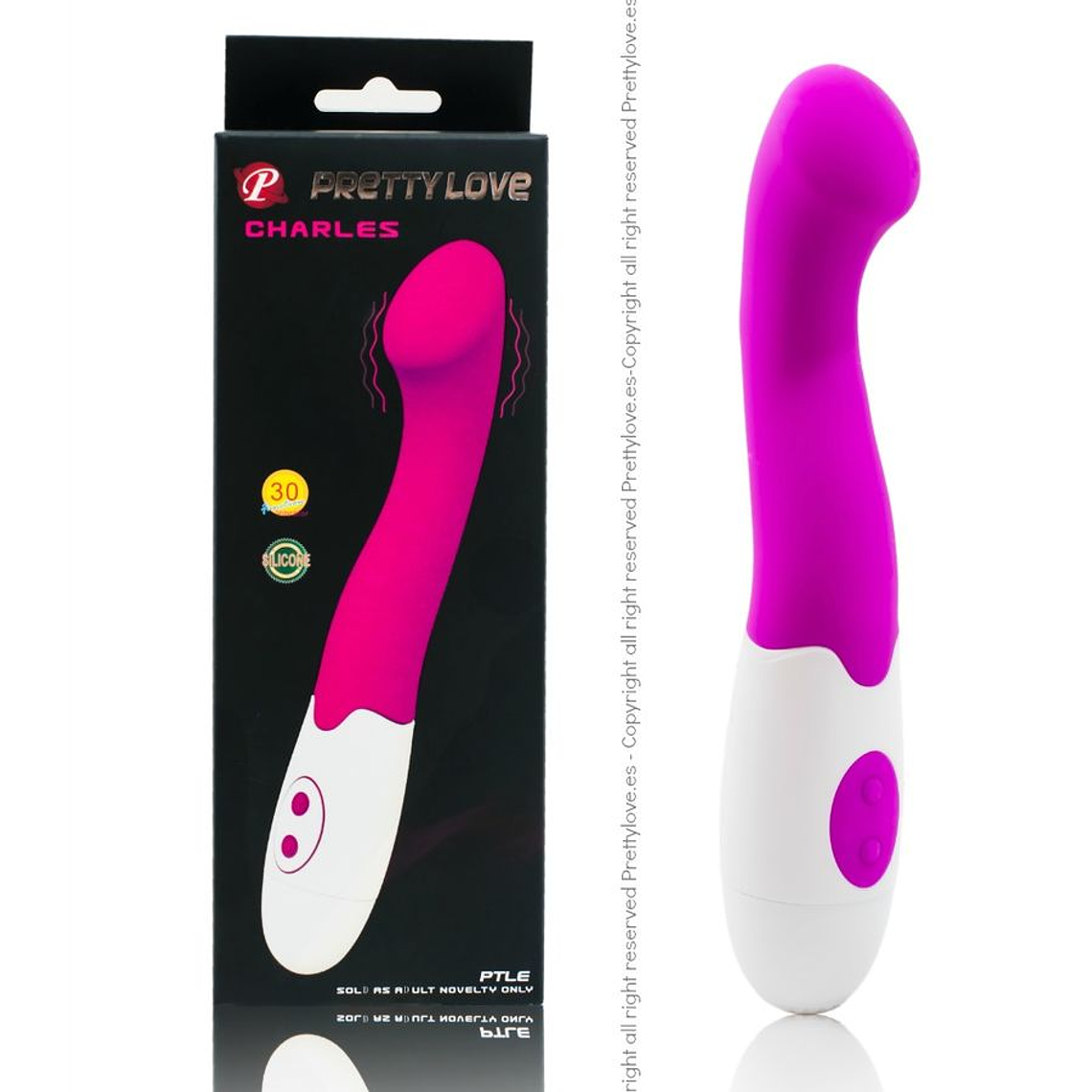 Vibrador Charles Pretty Love Lilás e Branco 30 Impulsos Silicone FDA 9