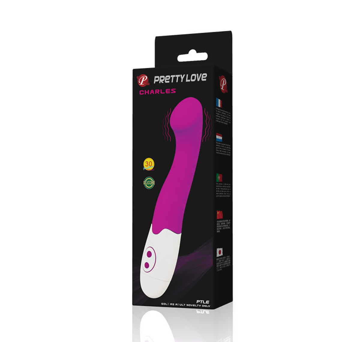 Vibrador Charles Pretty Love Lilás e Branco 30 Impulsos Silicone FDA 10