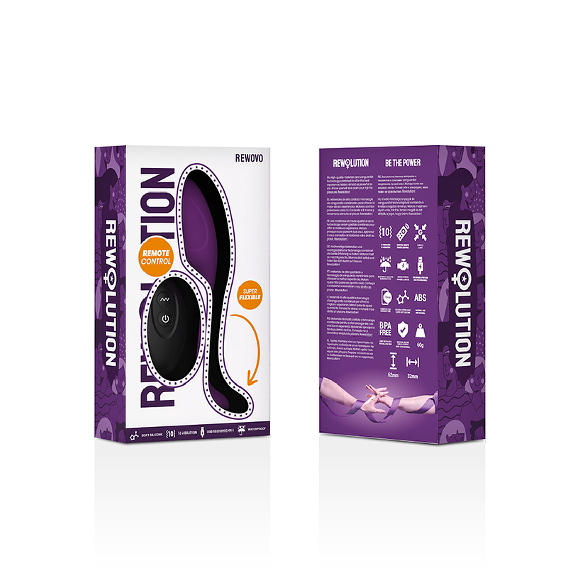 Vibrador Ovo Rewovo Rewolution Controlo Remoto Silicone Médico 10 Modos 8