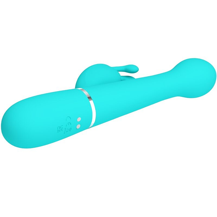 Vibrador Coelho Dejon Pretty Love 3 em 1 Multifunções Aqua Verde 3