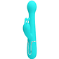 Vibrador Coelho Dejon Pretty Love 3 em 1 Multifunções Aqua Verde - vignette 6