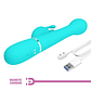 Vibrador Coelho Dejon Pretty Love 3 em 1 Multifunções Aqua Verde - vignette 7