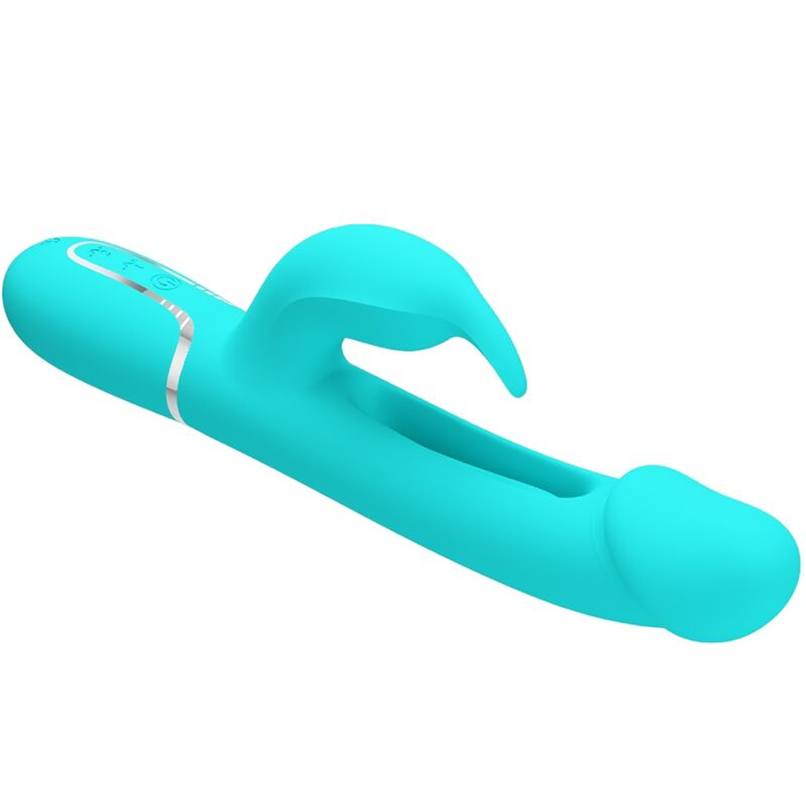 Vibrador Coelho Dejon Pretty Love 3 em 1 Multifunções Aqua Verde 3