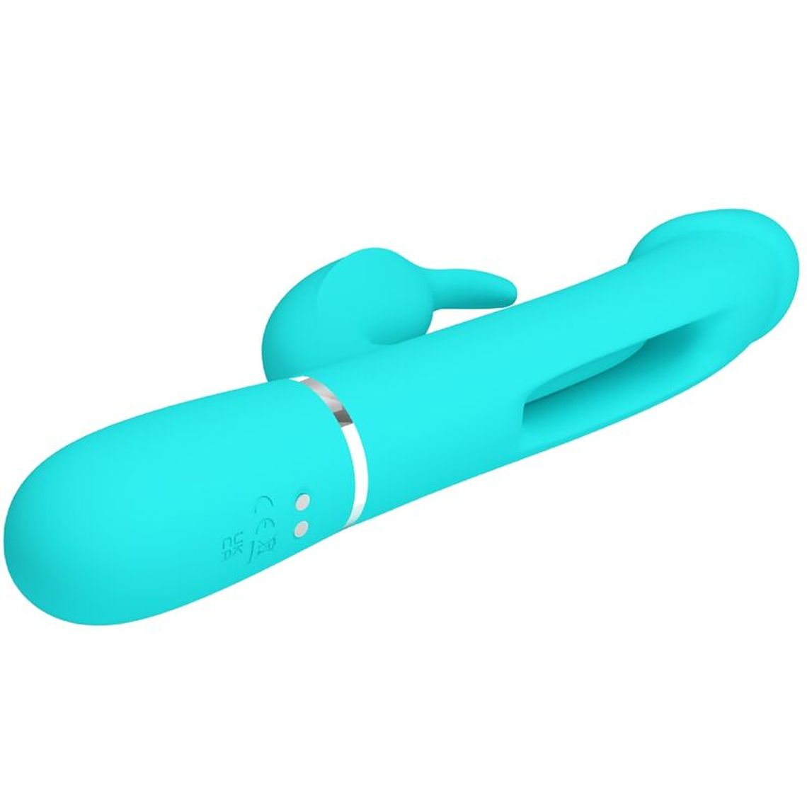 Vibrador Coelho Dejon Pretty Love 3 em 1 Multifunções Aqua Verde 6