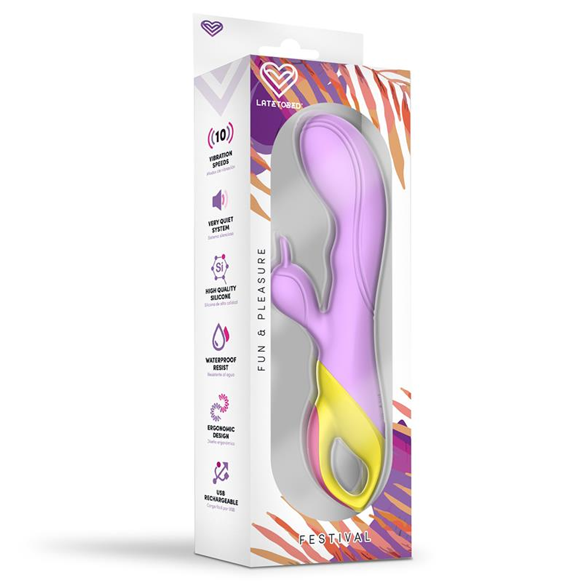 Lilly Festival Vibrator 10 Modes Ergonomic Silicone USB Magnetic 14