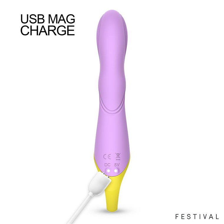 Lilly Festival Vibrator 10 Modes Ergonomic Silicone USB Magnetic 9