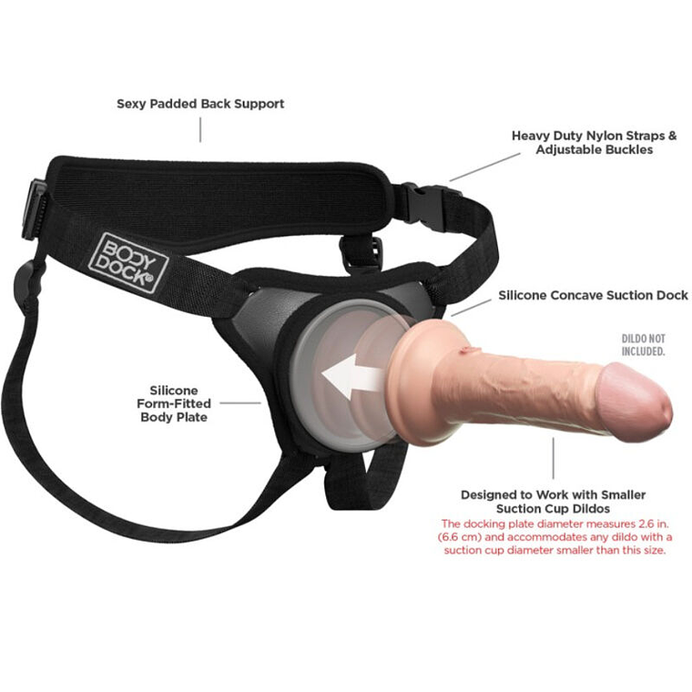 Arnês Body Dock Elite Mini Pipedreams Ventosa Universal 6,6cm 2