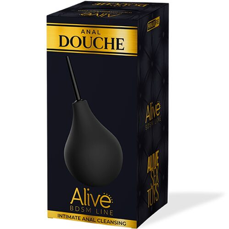 Alive Anal Cleansing Douche, Small Size, Black, 13.5cm 2