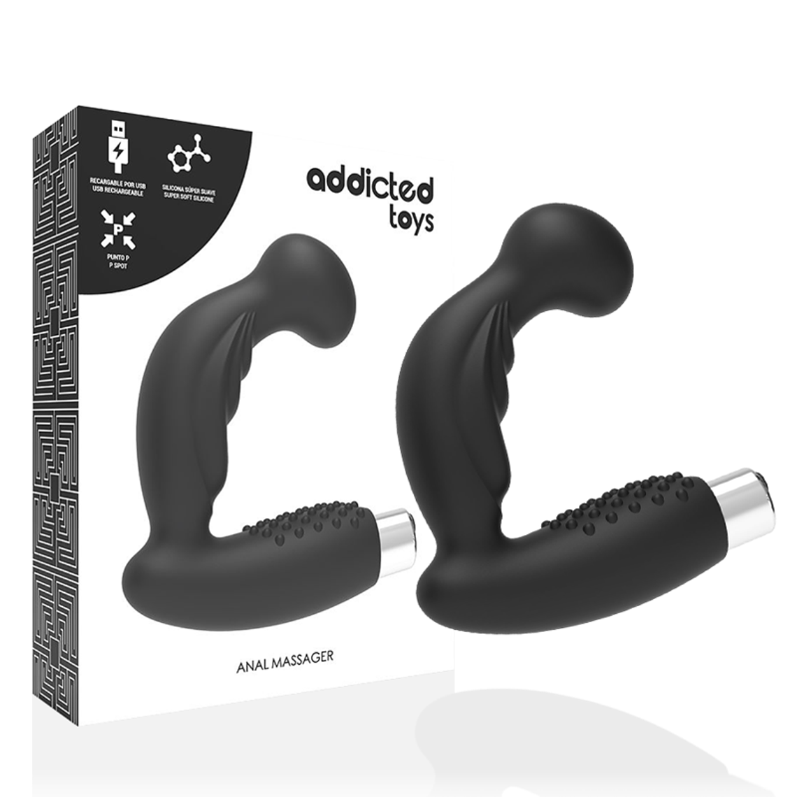 Addicted Toys Prostatic Vibrator Model 3 Black 10 Modes IPX6 4