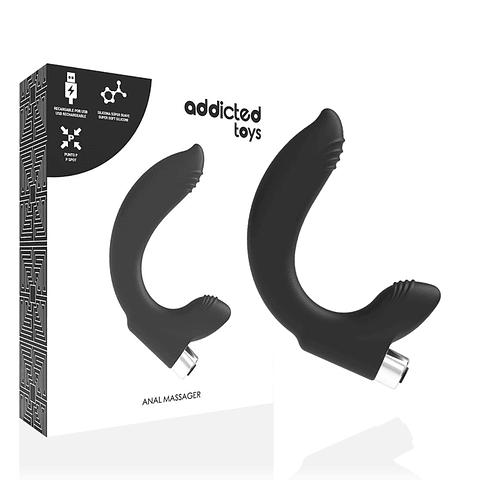 Vibrador Prostático Addicted Toys Modelo 7 Preto 10 Modos IPX6