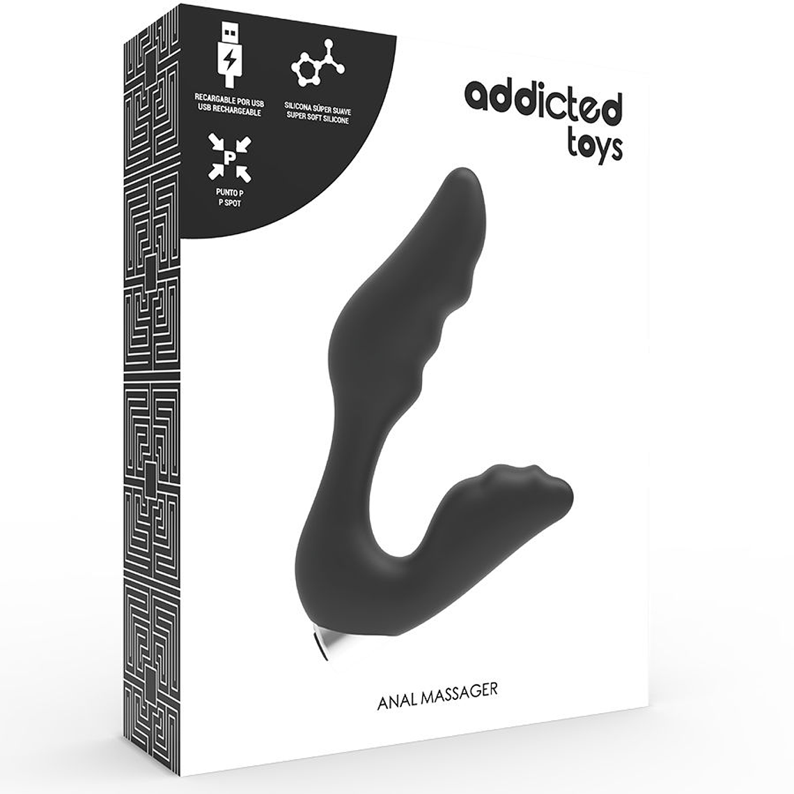 Vibrador Prostático Addicted Toys Modelo 6 Preto 10 Modos IPX6 6