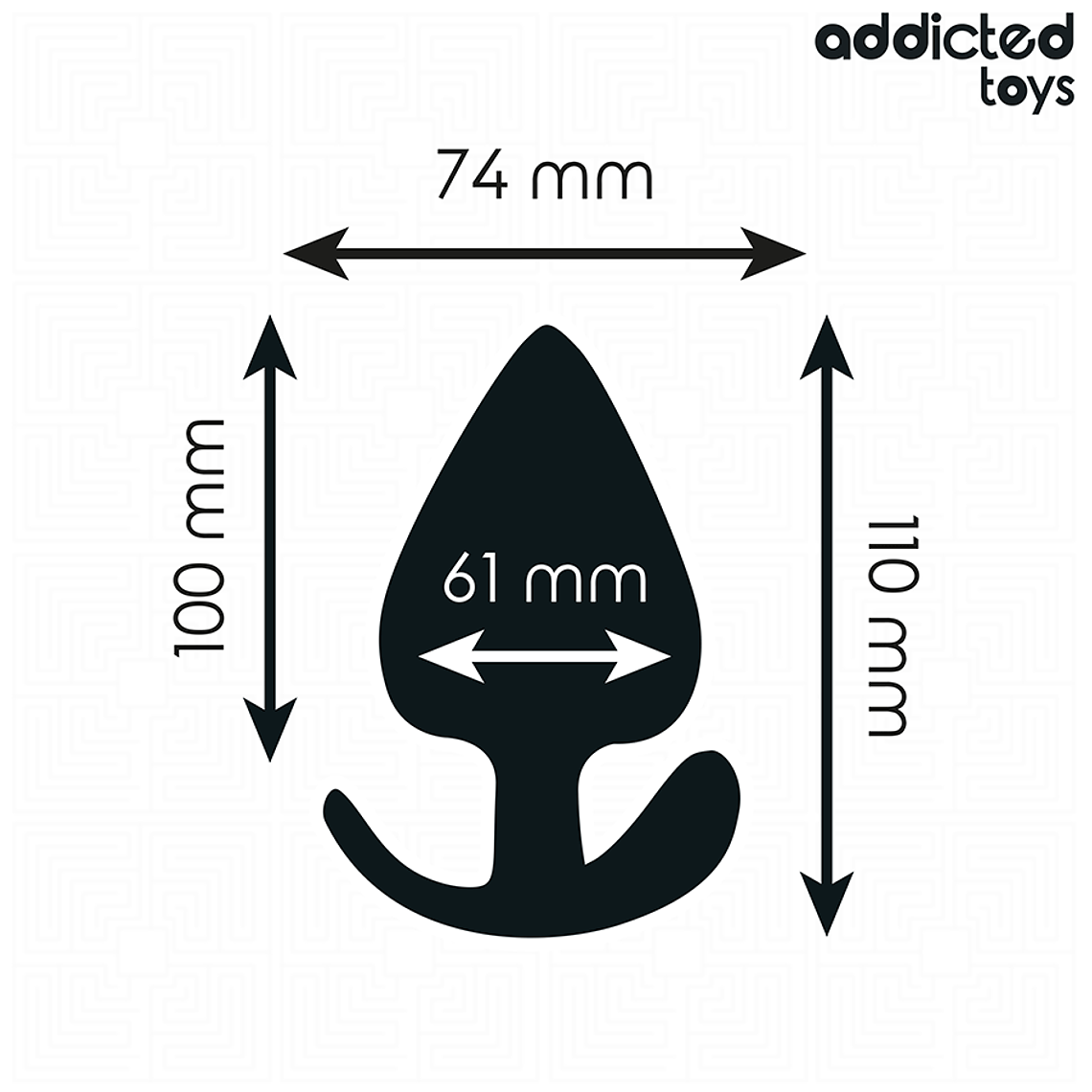 Plug Anal XXL Addicted Toys 11cm 61mm Silicone Médico 5