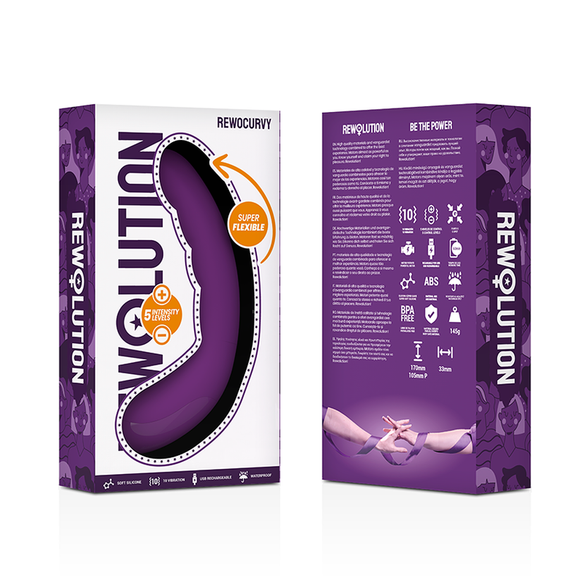 Vibrador Flexível Rewocurvy Rewolution 10 Modos 5 Intensidades IPX7 7