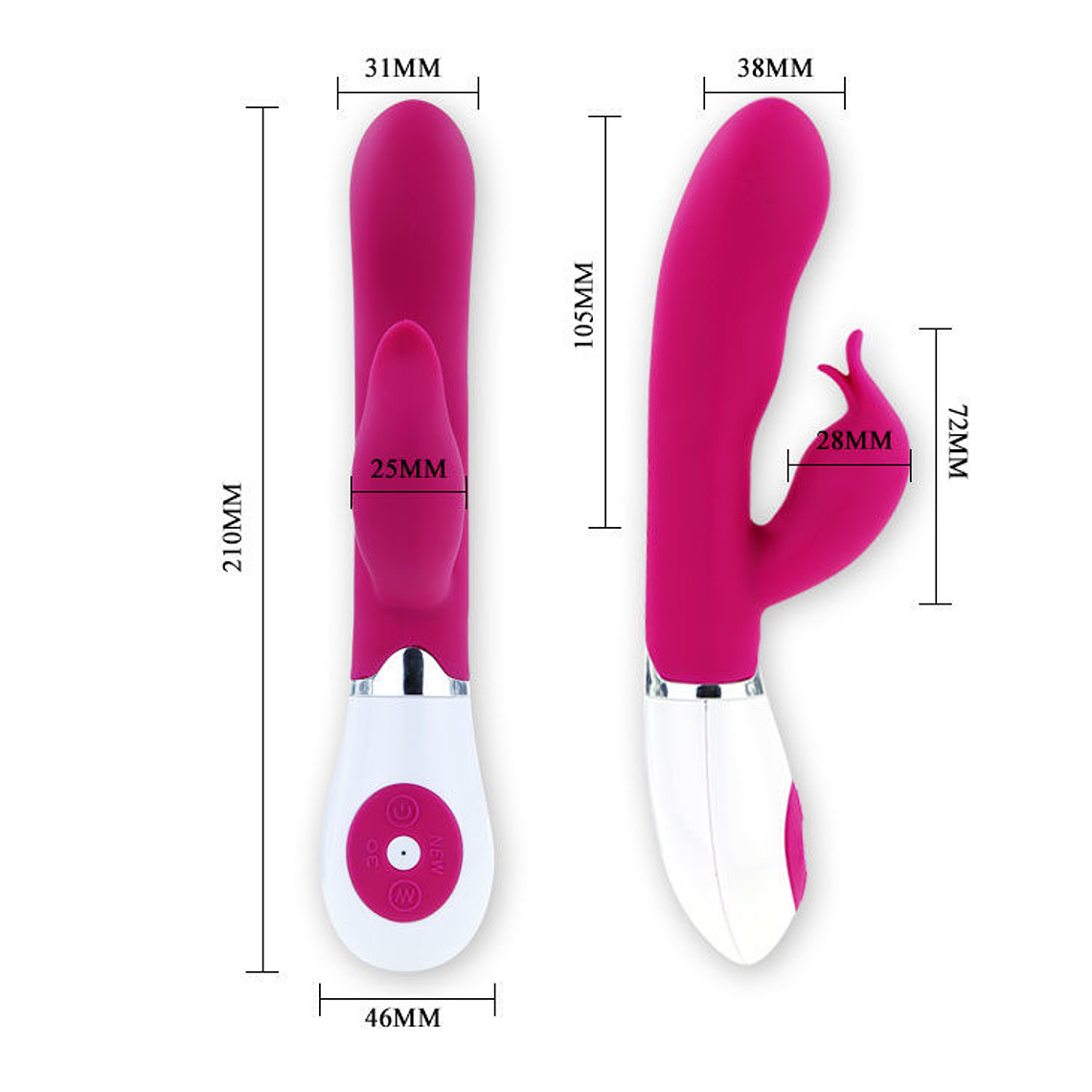 Felix Pretty Love Lilac White Vibrator, 30 Pulses, Stimulator 5