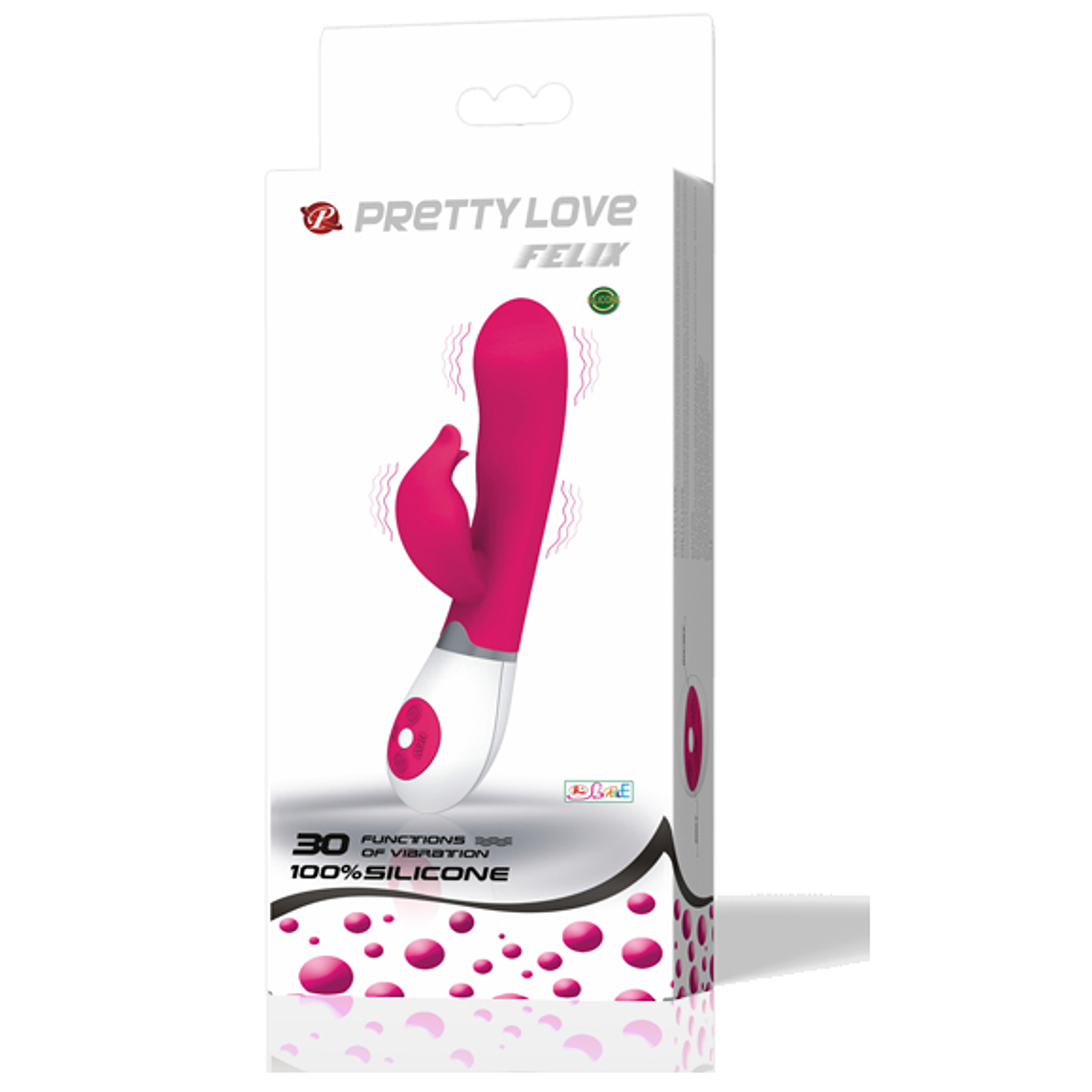 Felix Pretty Love Lilac White Vibrator, 30 Pulses, Stimulator 8