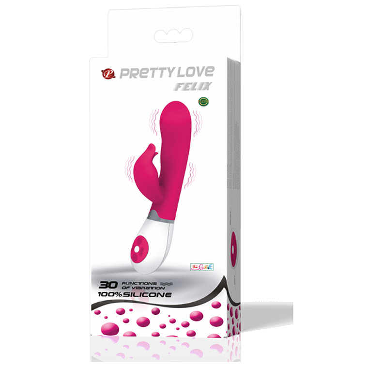 Felix Pretty Love Lilac White Vibrator, 30 Pulses, Stimulator 8