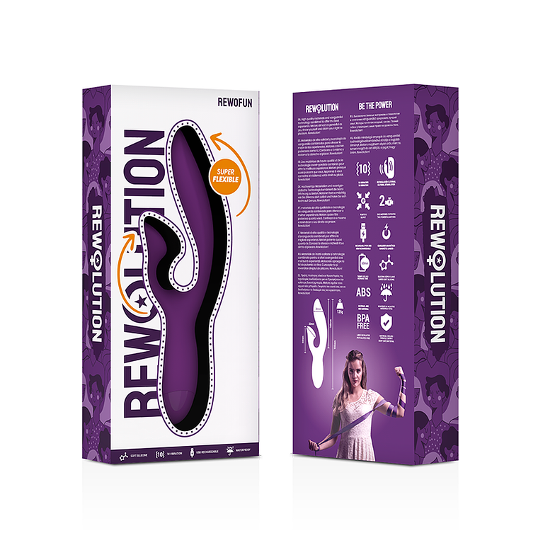 Vibrador Coelho Rewofun Rewolution 2 Motores FlexiREWO™ IPX7 7