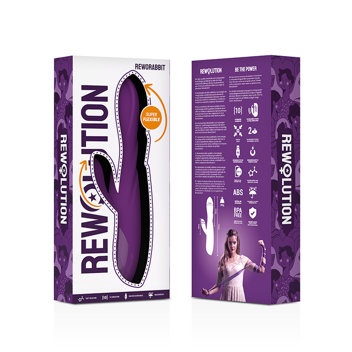Vibrador Reworabbit Rewolution Rabbit con 2 motores FlexiREWO™, punto A 7