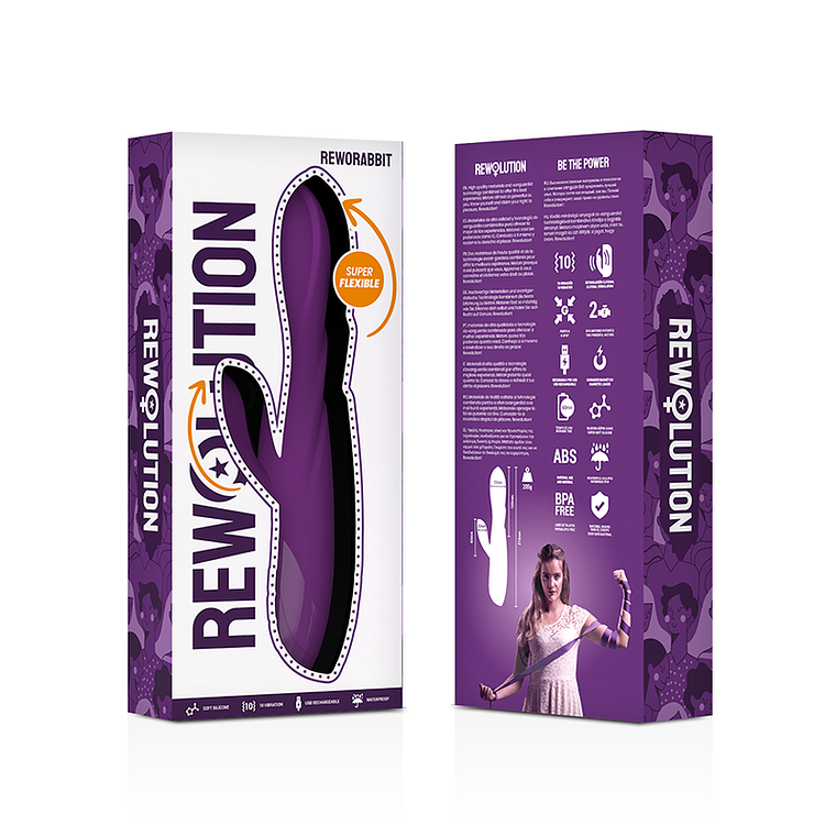 Vibrador Reworabbit Rewolution Rabbit con 2 motores FlexiREWO™, punto A 7