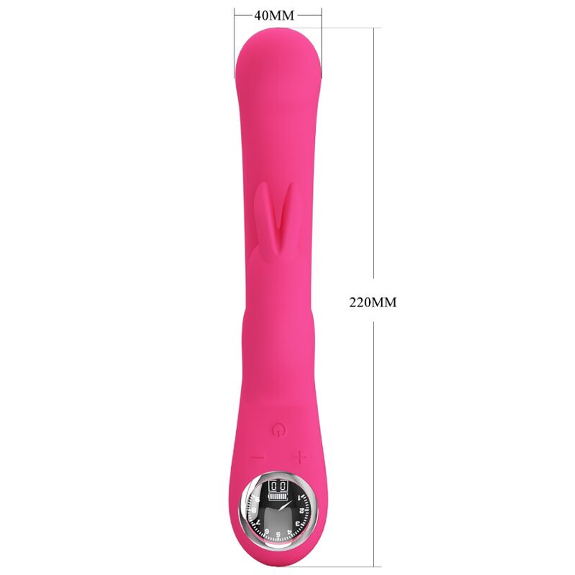 Vibrador Lamar Pretty Love Rabbit, rosa, para el punto G, 10 funciones, pantalla LCD. 9