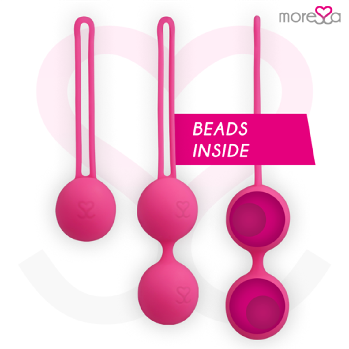 Bolas de Kegel Moressa Osian Premium Rosa 3 Pesos Silicone 5